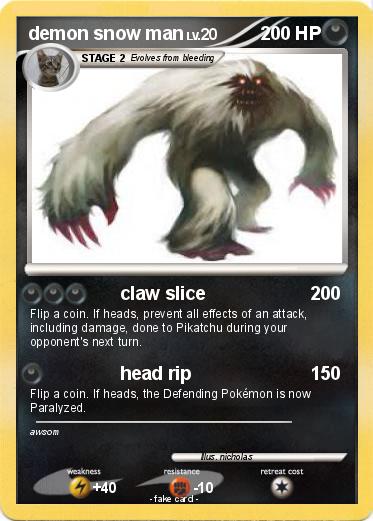 Pokemon demon snow man