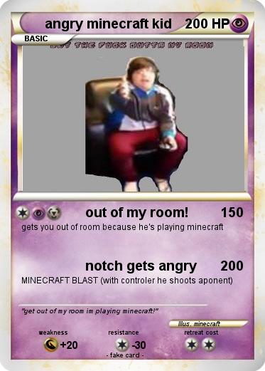Pokemon angry minecraft kid