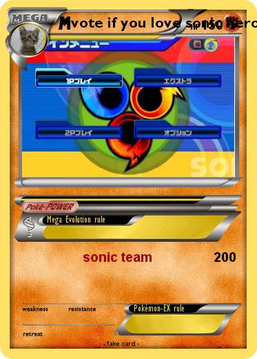 Pokemon vote if you love sonic heroes