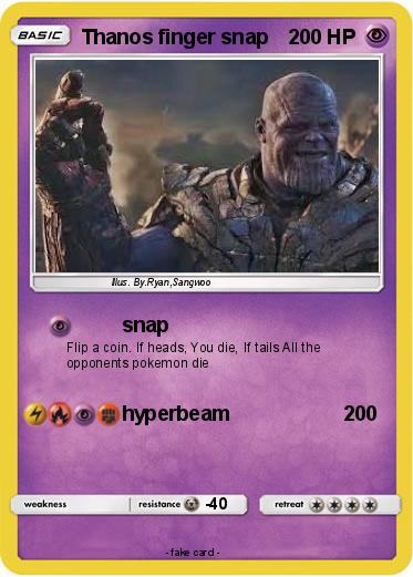 Pokemon Thanos finger snap