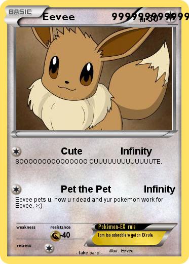 Pokemon Eevee            999999999999999
