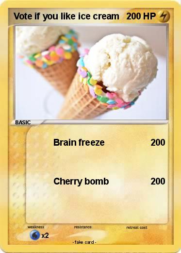 Pokemon Vote if you like ice cream