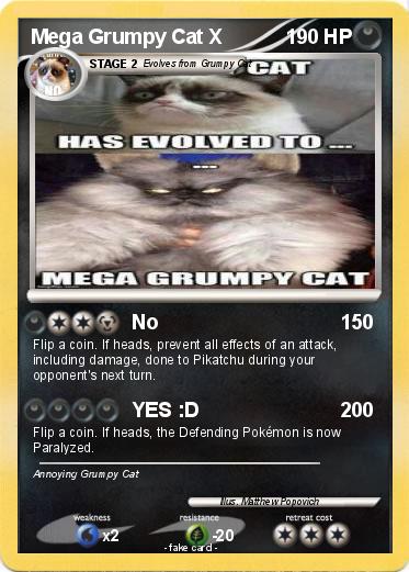 Pokemon Mega Grumpy Cat X