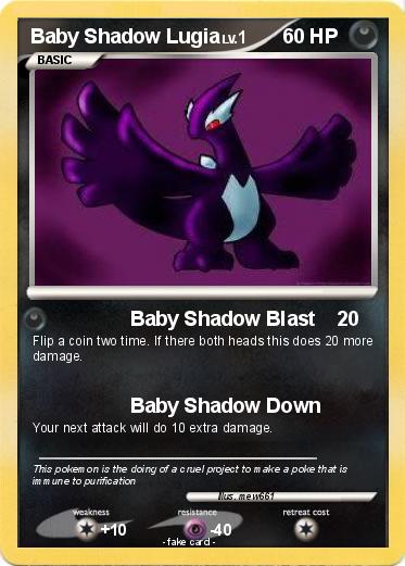 Pokemon Baby Shadow Lugia