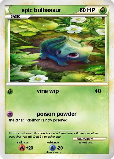 Pokemon epic bulbasaur