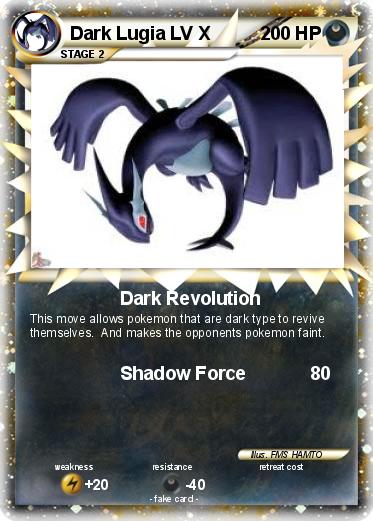 Pokemon Dark Lugia LV X
