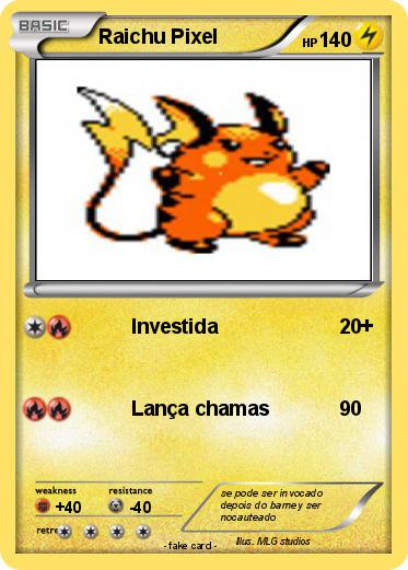 Pokemon Raichu Pixel