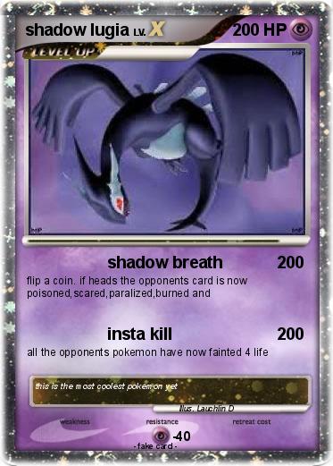 Pokemon shadow lugia