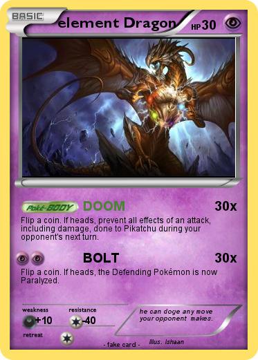 Pokemon element Dragon