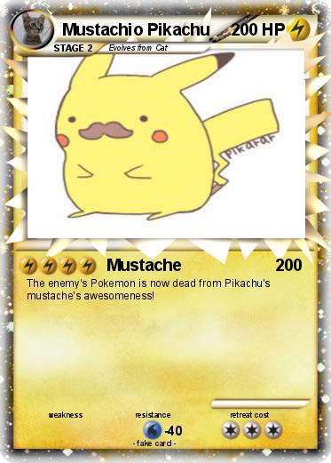Pokemon Mustachio Pikachu