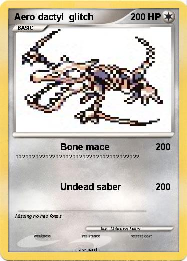 Pokemon Aero dactyl  glitch