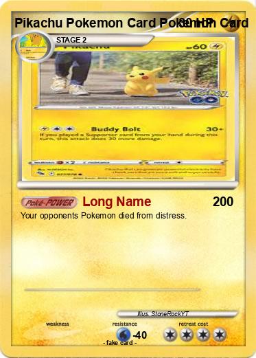 Pokemon Pikachu Pokemon Card Pokemon Card