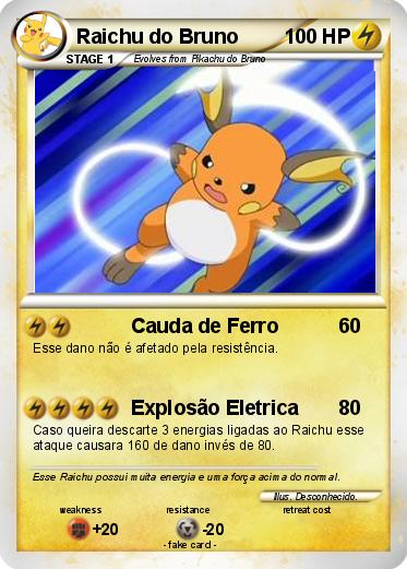 Pokemon Raichu do Bruno