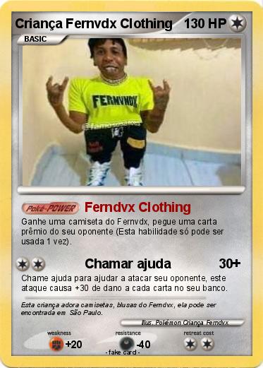 Pokemon Criança Fernvdx Clothing