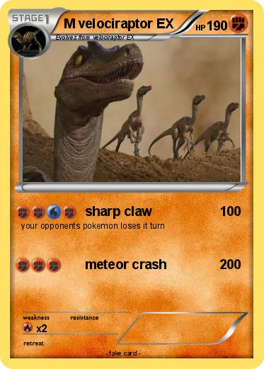 Pokemon M velociraptor EX