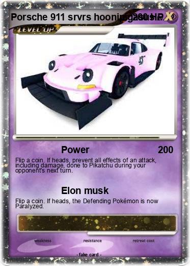 Pokemon Porsche 911 srvrs hoonipigasus