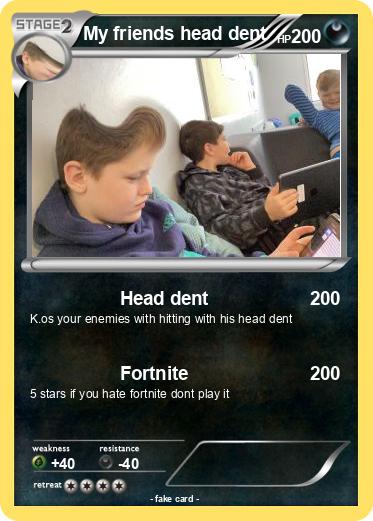 Pokemon My friends head dent