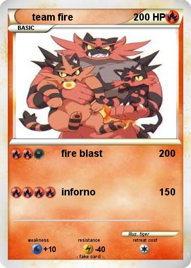 Pokemon team fire