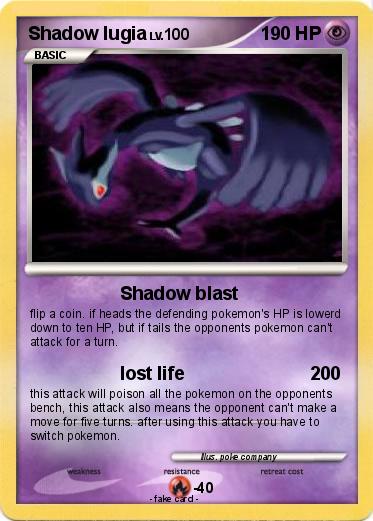Pokemon Shadow lugia