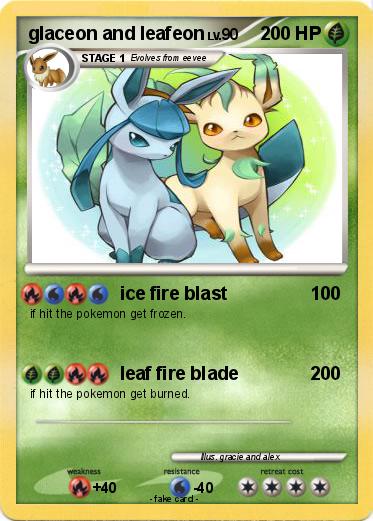 Pokemon glaceon and leafeon