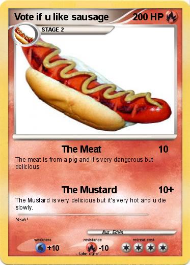 Pokemon Vote if u like sausage