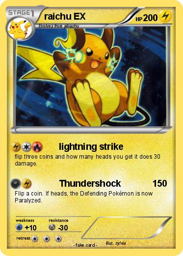 Pokemon raichu EX