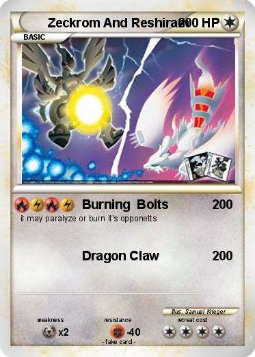 Pokemon Zeckrom And Reshiram