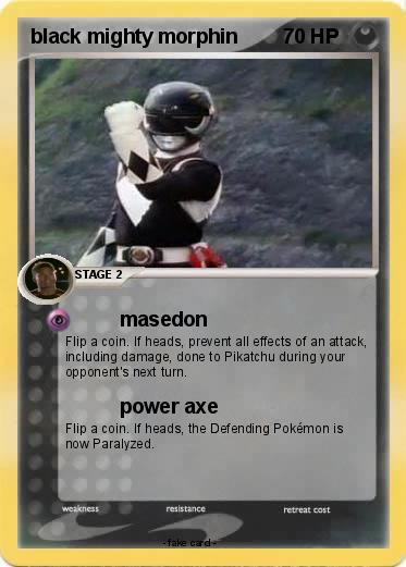 Pokemon black mighty morphin