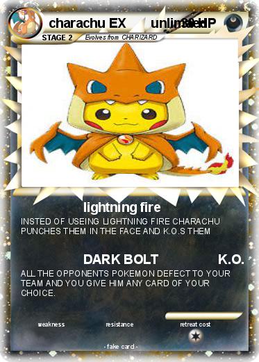 Pokemon charachu EX       unlimaed