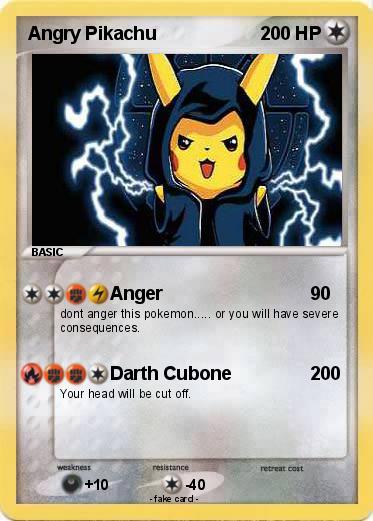 Pokemon Angry Pikachu