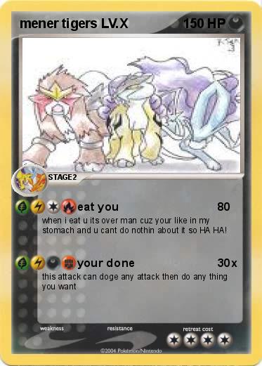 Pokemon mener tigers LV.X
