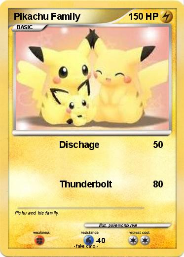 Pokemon Pikachu Family