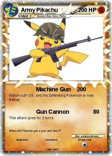 Pokemon Army Pikachu