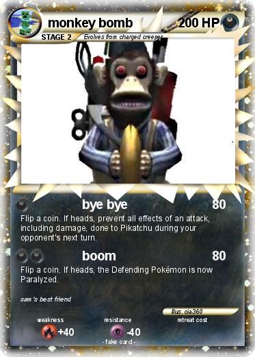 Pokemon monkey bomb