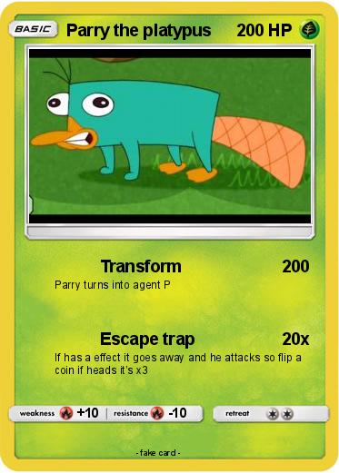 Pokemon Parry the platypus