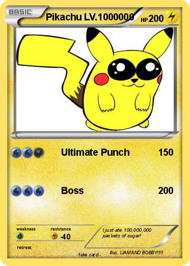 Pokemon Pikachu LV.1000000