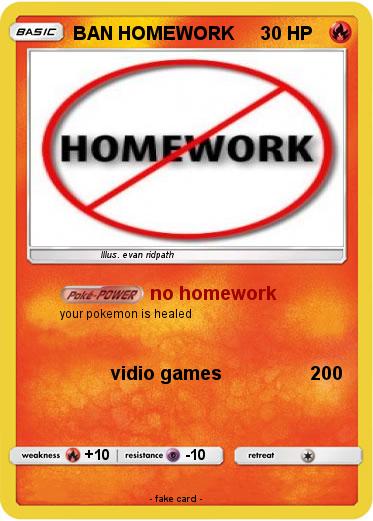 Pokemon BAN HOMEWORK