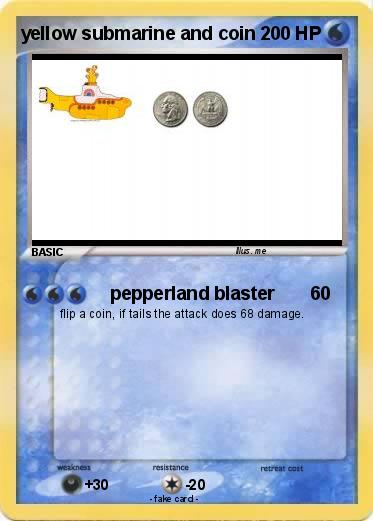 Pokemon yellow submarine and coin