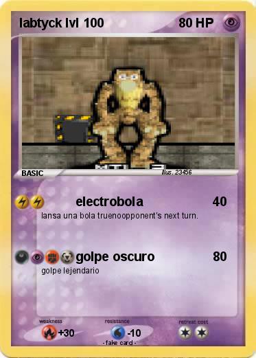 Pokemon labtyck lvl 100