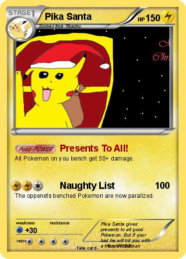 Pokemon Pika Santa