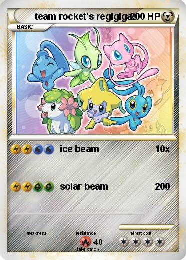 Pokemon team rocket's regigigas
