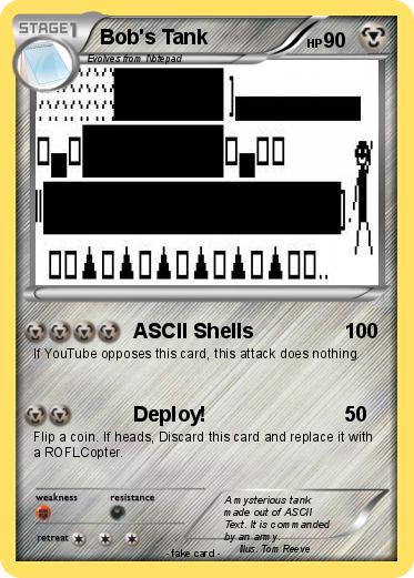 Pokemon Bob's Tank Pokemon Bob's Tank