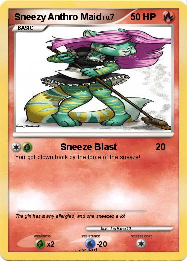 Pokemon Sneezy Anthro Maid