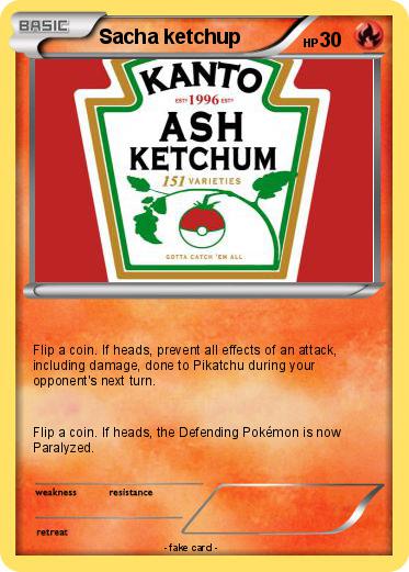 Pokemon Sacha ketchup