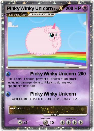 Pokemon Pinky Winky Unicorn