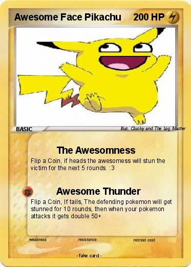 Pokemon Awesome Face Pikachu
