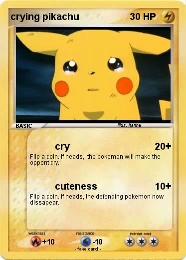 Pokemon crying pikachu