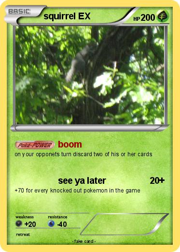 Pokemon squirrel EX