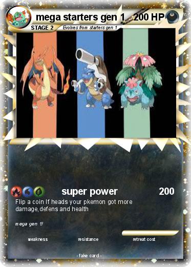Pokemon mega starters gen 1
