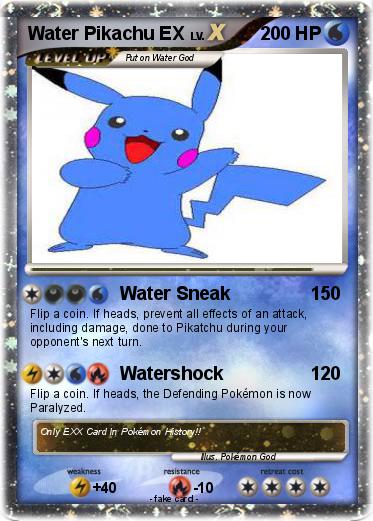 Pokemon Water Pikachu EX